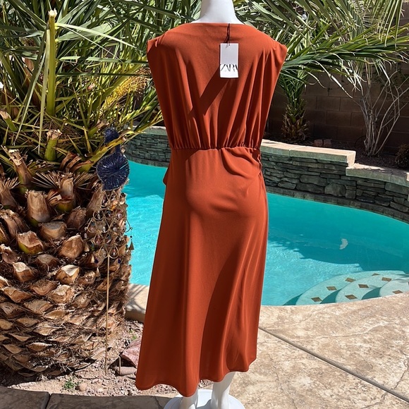 NWT ZARA BELTED MODI DRESS - XL - Picture 4 of 8
